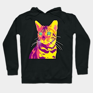 Cat Bengal Pop Art - Cat Lover Gift Hoodie